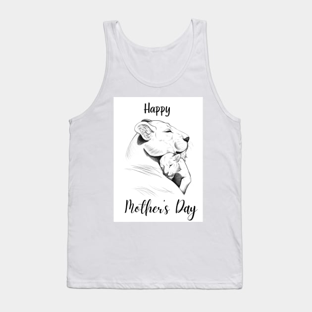 Happy Mother’s Day Lions Tank Top by Lady Lilac